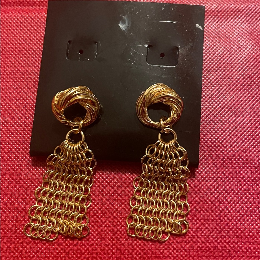 Chic Gold Mesh Earrings